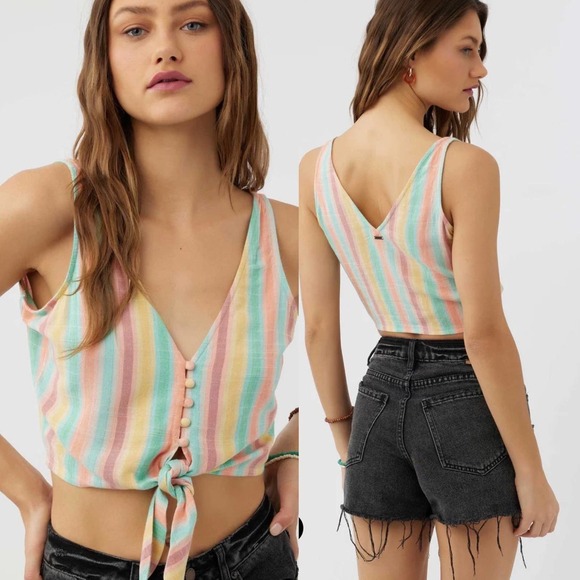 NWT ONEILL ZERA STRIPE TOP, size Large - Picture 7 of 7